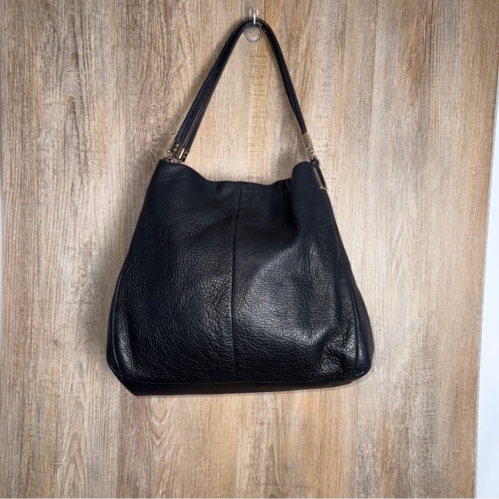 Coach Black Leather Hobo Bag
